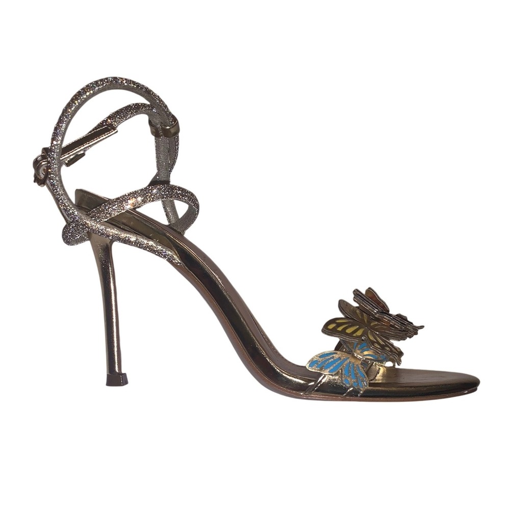 NEW Madden Girl Butterflyy Gold Stiletto Sandals with 3D Butterflies Size‎ 7.5